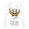 Biglietto Classico Amore PANDA LOVE MOON