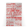 Biglietto Classico Amore I LOVE YOU Red