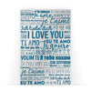 Biglietto Classico Amore I LOVE YOU Bluette