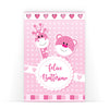 Biglietto Classico Battesimo CUCCIOLI Rosa