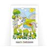 Biglietto Classico Compleanno SPRING UNICORN