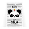 Biglietto Classico Compleanno 5% UNICORN 95% NINJA