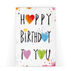 Biglietto Classico Compleanno WATERCOLOR HAPPY HEARTS