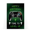 Biglietto Classico Compleanno VIDEO GAME Verde