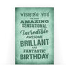 Biglietto Classico Compleanno BIRTHDAY LETTERING VINTAGE