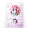 Biglietto Classico Compleanno GIFT BOX BALLOONS