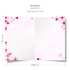 Biglietto Classico Comunione Cresima PIXEL RELIGION Pink