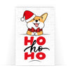 Biglietto Classico Buone Feste CORGI DOG ho ho ho