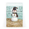 Biglietto Classico Buone Feste SNOWMAN ON THE BEACH